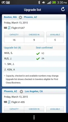 US Airways android App screenshot 1